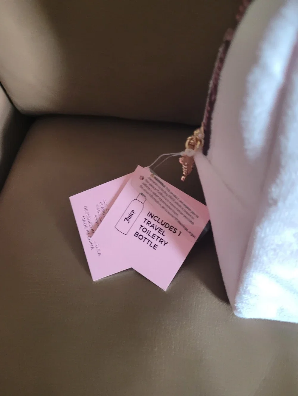 Juicy Couture Baby Pink Cosmetic  Bag